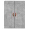 vidaXL Buffet haut Gris b&eacute;ton 69,5x34x180 cm Bois d'ing&eacute;nierie