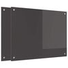 vidaXL Cr&eacute;dence de cuisine 2 pcs Gris fonc&eacute; 80 x 60 cm verre tremp&eacute;