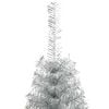vidaXL Sapin de No&euml;l artificiel pr&eacute;-&eacute;clair&eacute; Argent 240 cm PET