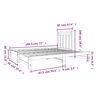 vidaXL Lit coulissant sans matelas gris 2x(90x190) cm
