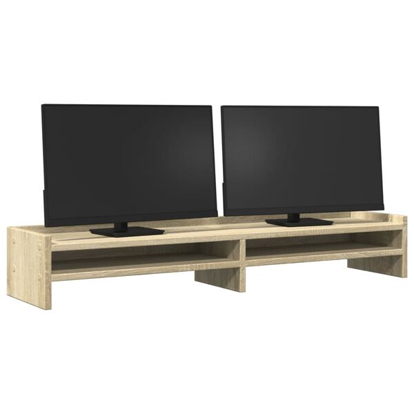 vidaXL Support de moniteur ch&ecirc;ne sonoma 100x24x16 cm bois d'ing&eacute;nierie