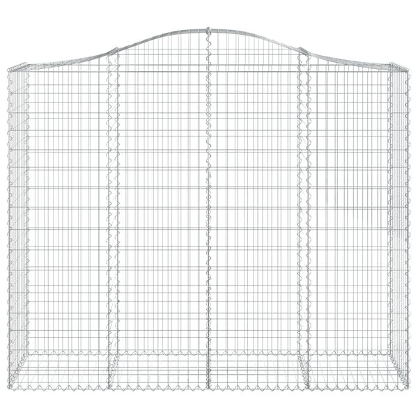 vidaXL Paniers &agrave; gabions arqu&eacute;s 2 pcs 200x50x160/180 cm Fer galvanis&eacute;