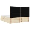 vidaXL Lit avec rangement et matelas Cr&egrave;me 180 x 200 cm Polyester