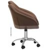 vidaXL Chaise pivotante de salle &agrave; manger Marron Tissu