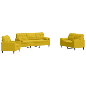 vidaXL Ensemble de canap&eacute;s 3 pcs avec coussins et traversins velours
