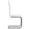 vidaXL Chaises &agrave; manger cantilever lot de 6 blanc similicuir