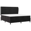 vidaXL Lit &agrave; ressorts avec matelas Noir 200 x 180 cm Polyester