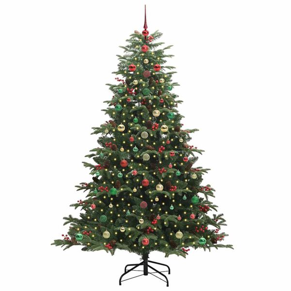 vidaXL Sapin de No&euml;l artificiel Vert 180 cm PVC, m&eacute;tal et plastique
