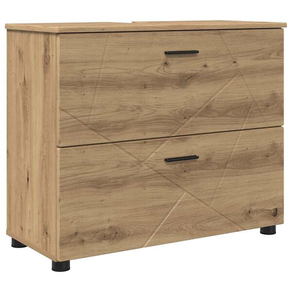 vidaXL Cabinet de salle de bain Ch&ecirc;ne artisanal 76,5 x 35 x 64 cm