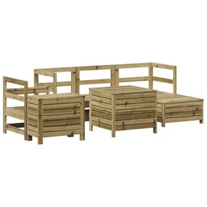 vidaXL Salon de jardin 7 pcs bois de pin impr&eacute;gn&eacute;