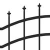vidaXL Cl&ocirc;ture de jardin avec dessus en forme de lance, noire, 240 x 100 cm, acier thermolaqu&eacute;