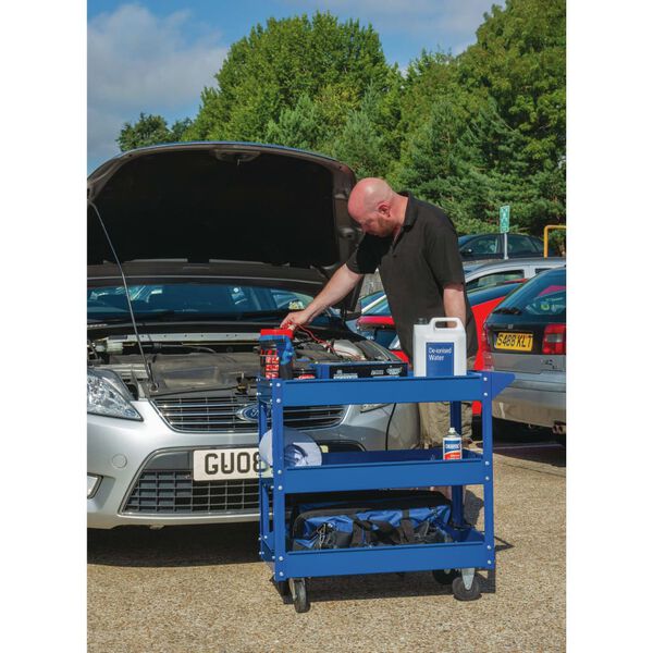 Draper Tools Chariot &agrave; outils &agrave; 3 niveaux Bleu