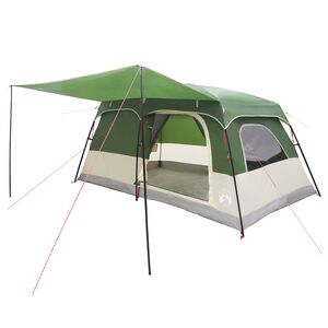 vidaXL Tente familiale 10 personne Vert Polyester et Acier