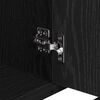 vidaXL Cabinet de salle de bain avec porte Ch&ecirc;ne noir 80 x 33 x 60 cm