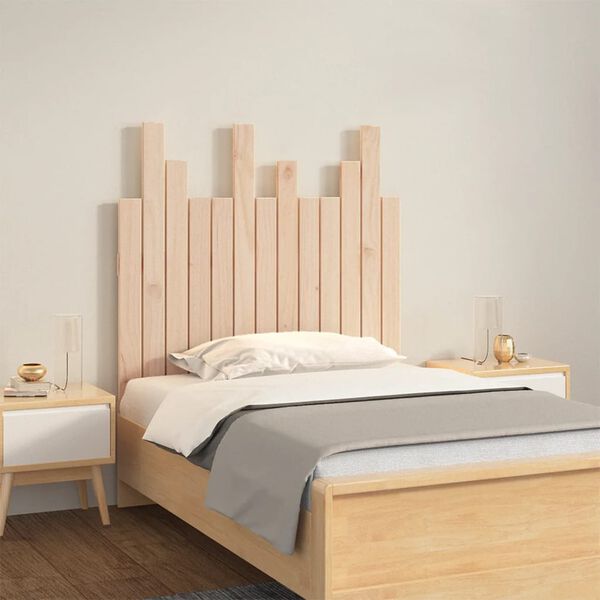 vidaXL T&ecirc;te de lit murale 82,5x3x80 cm Bois massif de pin