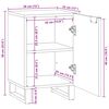 vidaXL Meuble de Lavabo de Salle de Bain Noyer 38 x 33,5 x 58 cm