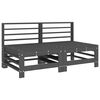 vidaXL Canap&eacute;s centraux de jardin 2 pcs gris bois de pin massif
