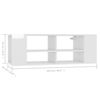 vidaXL Meuble TV mural Blanc brillant 102x35x35 cm Bois d&rsquo;ing&eacute;nierie