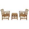vidaXL Salon de jardin 3 pcs Bois d'acacia solide