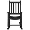 vidaXL Chaise &agrave; bascule enfants noir bois de peuplier massif