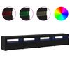 vidaXL Ensemble meuble TV 3 pcs Ch&ecirc;ne noir 240 x 35 x 40 cm