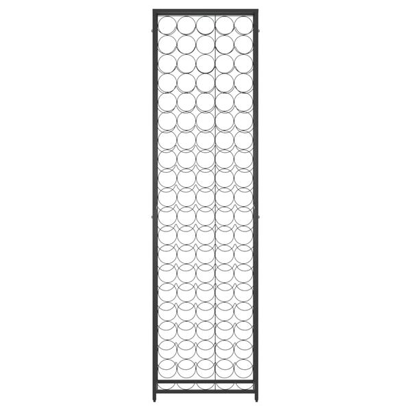 vidaXL Casier &agrave; bouteilles de 95 bouteilles noir 54x18x200cm fer forg&eacute;