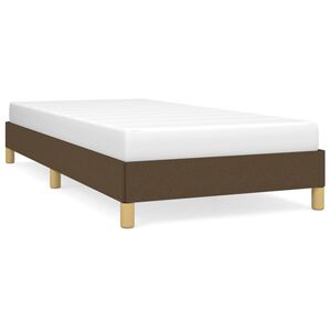 vidaXL Cadre de lit sans matelas marron fonc&eacute; 90x190 cm tissu