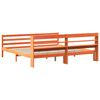 vidaXL Cadre de lit sans matelas cire marron 200x200cm bois pin massif