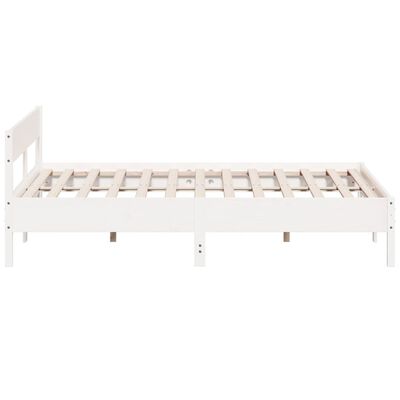 vidaXL Cadre de lit sans matelas blanc 180x200 cm bois massif de pin