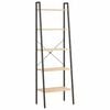 vidaXL &Eacute;tag&egrave;re sur pied 5 niveaux Marron clair et noir 56x35x174 cm