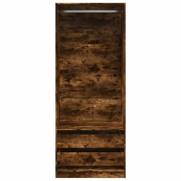 vidaXL Garde-robe ch&ecirc;ne fum&eacute; 80x50x200 cm bois d'ing&eacute;nierie
