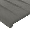 vidaXL T&ecirc;te de lit &agrave; LED Gris clair 203x16x78/88 cm Velours