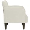 vidaXL Fauteuil avec accoudoirs cr&egrave;me 54 cm velours