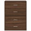vidaXL Armoires avec 2 tiroirs 2 pcs ch&ecirc;ne marron bois d'ing&eacute;nierie