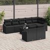 vidaXL Ensemble de Canap&eacute;s avec coussin 9 pcs Noir polyrotin