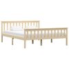 vidaXL Cadre de lit sans matelas naturel bois massif de pin 160x200 cm