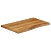 vidaXL Dessus de table 80x60x2,5 cm bord vivant bois massif manguier