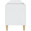 vidaXL Meuble &agrave; disques Blanc 121x38x48 cm Bois d'ing&eacute;nierie