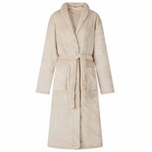 vidaXL Robe de bain sans capuche Beige s Flanelle