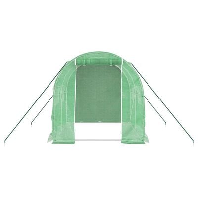 vidaXL Serre avec cadre en acier vert 4 m² 2x2x2 m