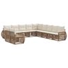 vidaXL Ensemble de canap&eacute; de jardin 11 pc Beige et blanc cr&egrave;me