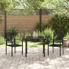 vidaXL Ensemble de salle à manger pour jardin 5 pcs Noir Rattan PVC
