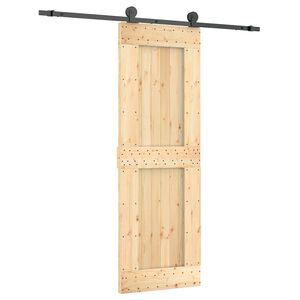 vidaXL Porte coulissante 70 x 210 cm Bois de pin massif (non trait&eacute;)