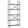vidaXL &Eacute;tag&egrave;re Ch&ecirc;ne fum&eacute; 80 x 30 x 183 cm Bois d'ing&eacute;nierie