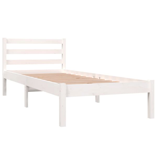 vidaXL Cadre de lit sans matelas 75x190 cm blanc