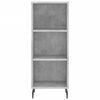 vidaXL Buffet haut Gris b&eacute;ton 34,5x34x180 cm Bois d'ing&eacute;nierie