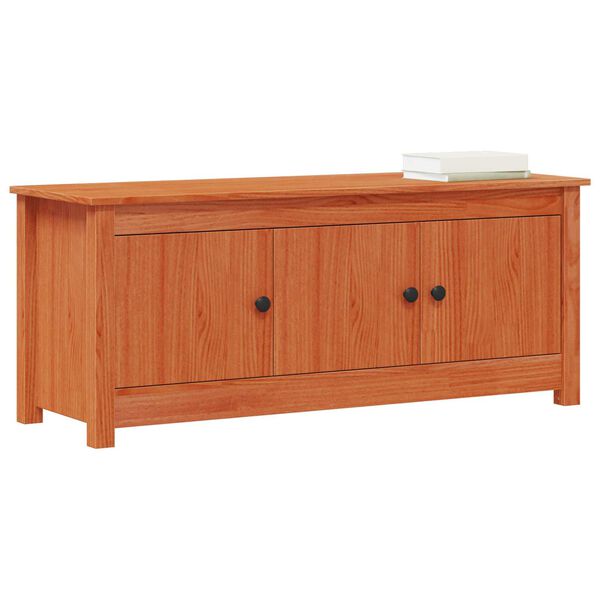 vidaXL Cabinet &agrave; chaussures Brun Cir&eacute; 110 x 38 x 45,5 cm Pin massif