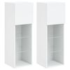 vidaXL Meubles TV avec lumi&egrave;res LED 2 pcs blanc 30,5x30x90 cm