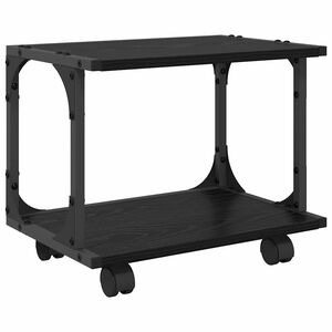 vidaXL Support d'imprimante Chêne noir 41 x 28 x 33.5 cm