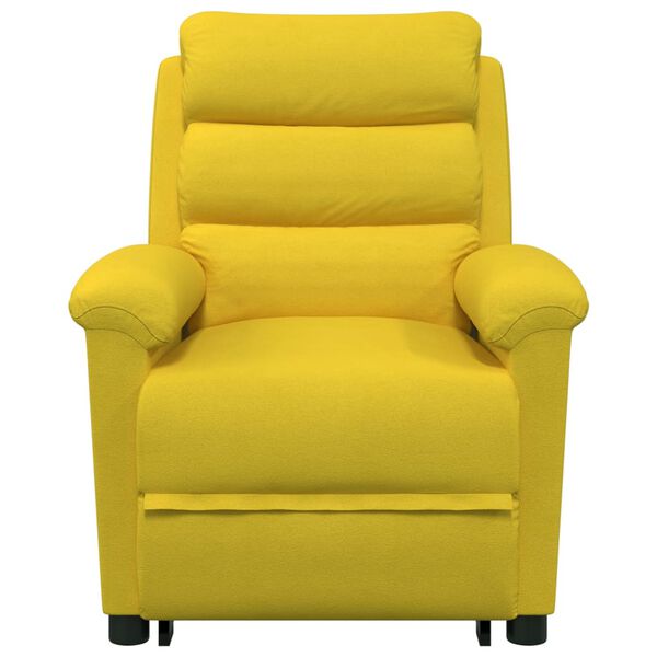 vidaXL Fauteuil de massage Jaune Velours